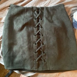 Suede skirt
